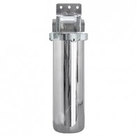 Колба фильтра Kristal Filter Slim Line 10" INOX 3/4" нержавеющая сталь - Водоподготовка. Обезжелезивание воды